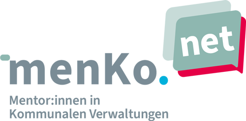 Logo des Projekts menKo.net. Schriftzug in den Farben und im Stil des iftp.